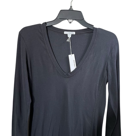 JAMES PERSE V-Neck T-Shirt Bodycon Long Sleeve Dress WJEH6655CU - Picture 5 of 11